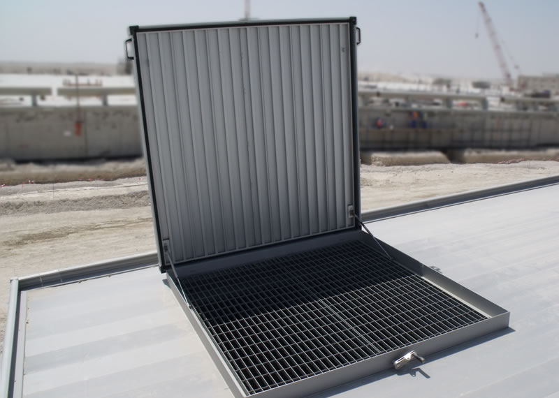 Aluminium Raised Hinged Odour Control Access Hatches Aluminium Raised Hinged Odour Control Access Hatches