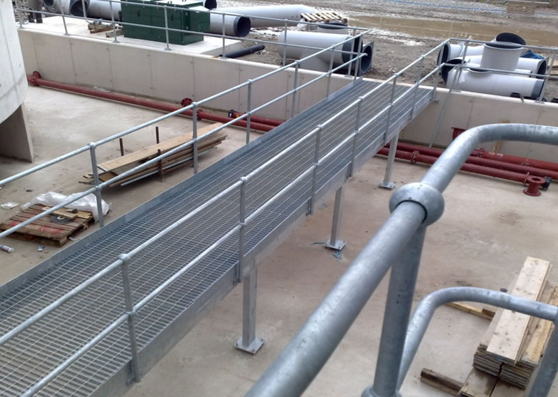 Mild Steel Handrails Mild steel handrails in water treatment plant